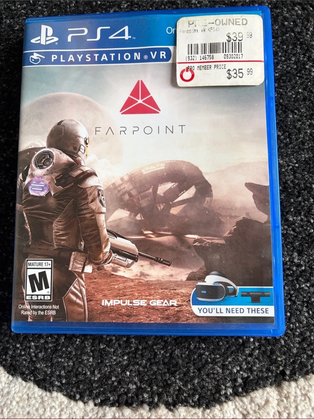 Sony PS4 Farpoint VR Game - Blue Case with Sci‑Fi Cover Art